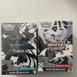Pokemon TCG S and V Black Bolt & White Flare Booster Bundle Set Sealed