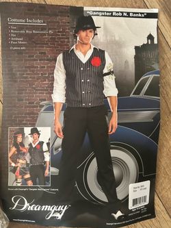 Adult gangsters costume Large/ XL