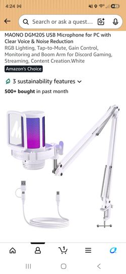 MAONO DGM20S USB Microphone with Boom Arm