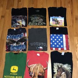 9 Men’s Shirts Size Large All $27 Execellet Condition 