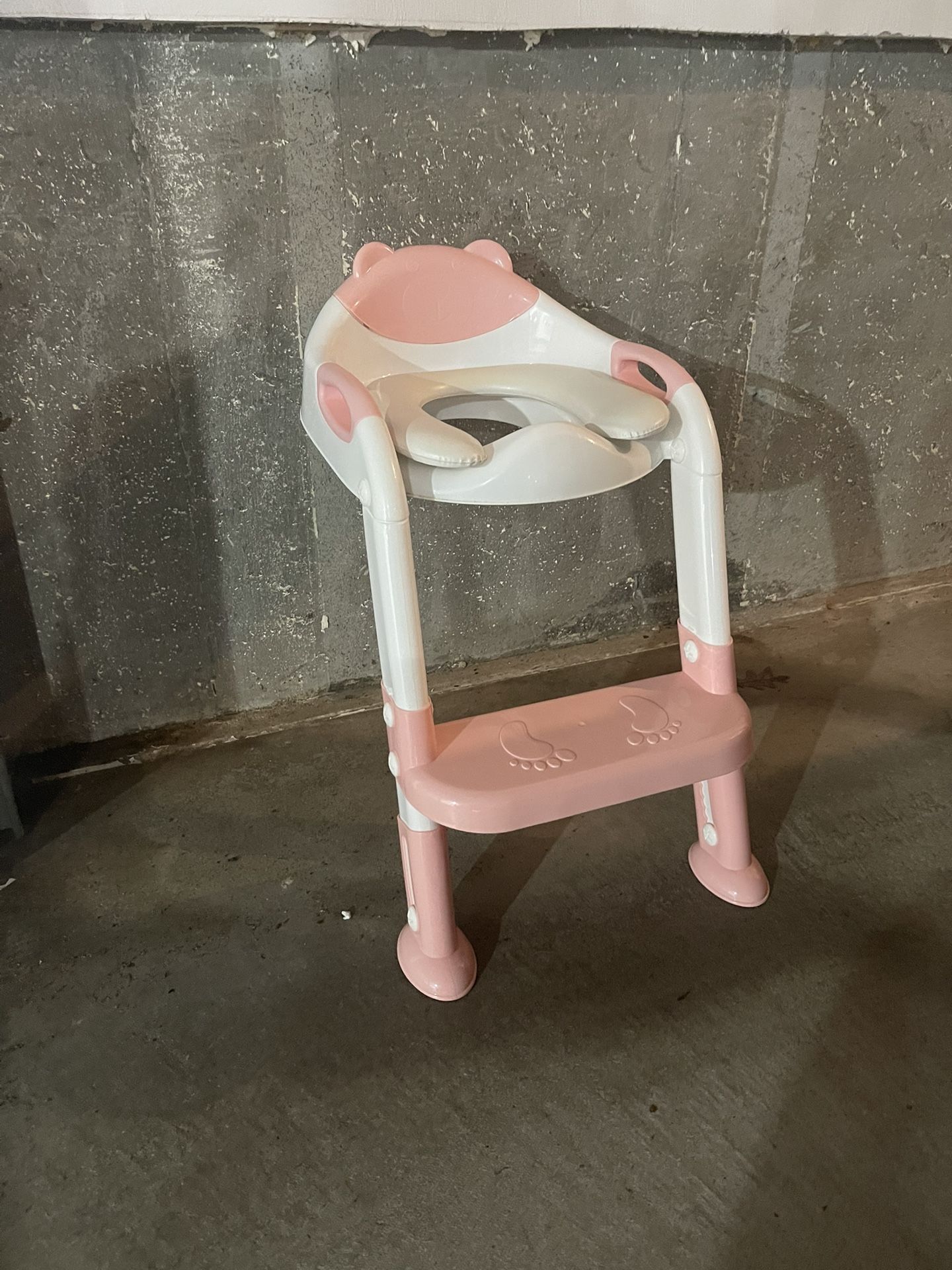 Potty training seat with stepstool ladder and anti-slip pad
