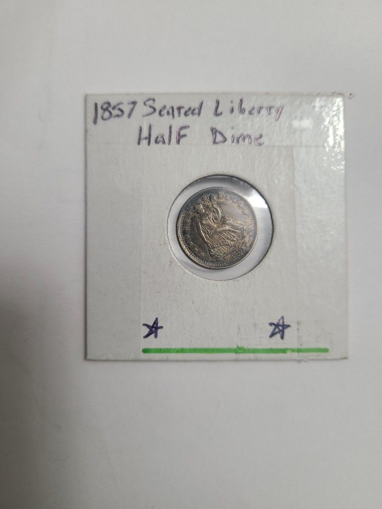 1857 Seated Liberty Silver Coin