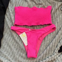 Hot Pink Two Piece Bathing Suit