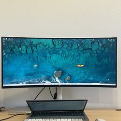 lg monitor curved 34” and mount