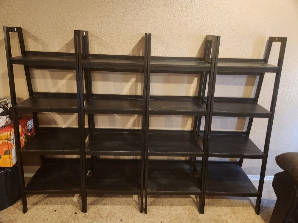 4 Ameriwood Home Lawrence 60" 4-shelf Ladder Bookcases