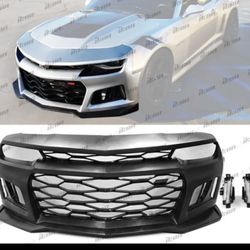 Fits 14-15 Chevy Camaro ZL1 Style Front Bumper Cover + DRL w/ Amber Turn Signal