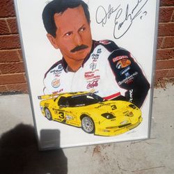 Dale Earnhadt Signed Framed Pic