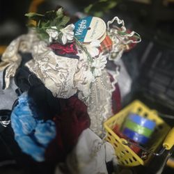 Box of fabric. And other stuff