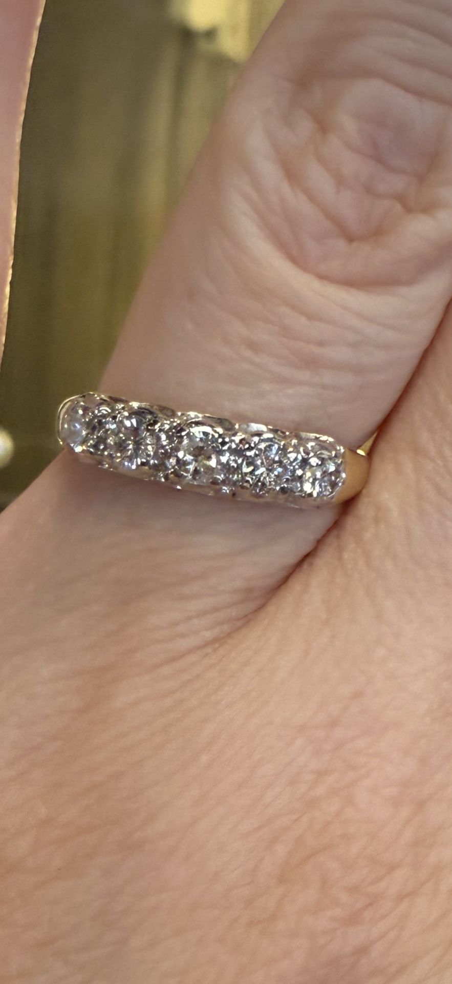 14K Gold Natural Diamonds Ring Band