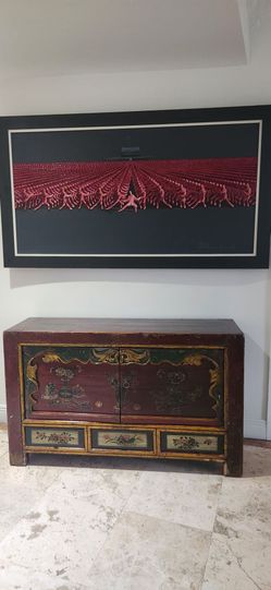 Chinese Style Hand-Painted Console Cabinet