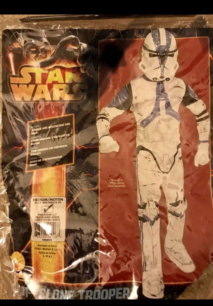 STAR WARS Trooper Costume Kids size M 5-7years