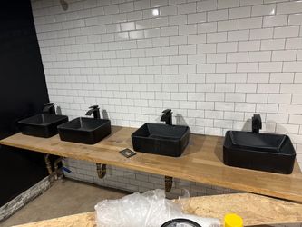 4 black sinks