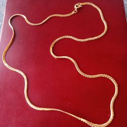 14 K GOLD 20" SERPENTINE CHAIN NECKLACE 