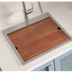 New Ruvati 21-in x 20-in 1 -Basin Stainless Steel Drop-in Laundry sink with Drain