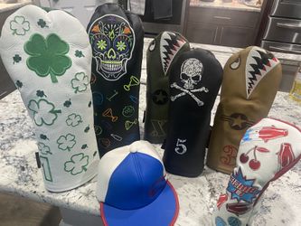 Rose and Fire Genuine Leather Head Covers