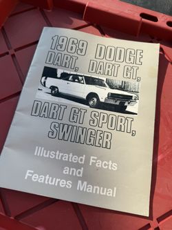 1969 Dodge Dart / Dart GT / Swinger Illustrated Facts & Features Manual 📘