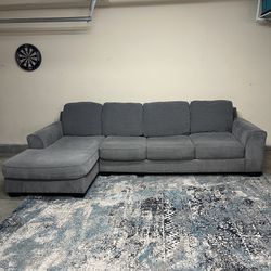 Sectional Sofa Couch with Chaise Gray 