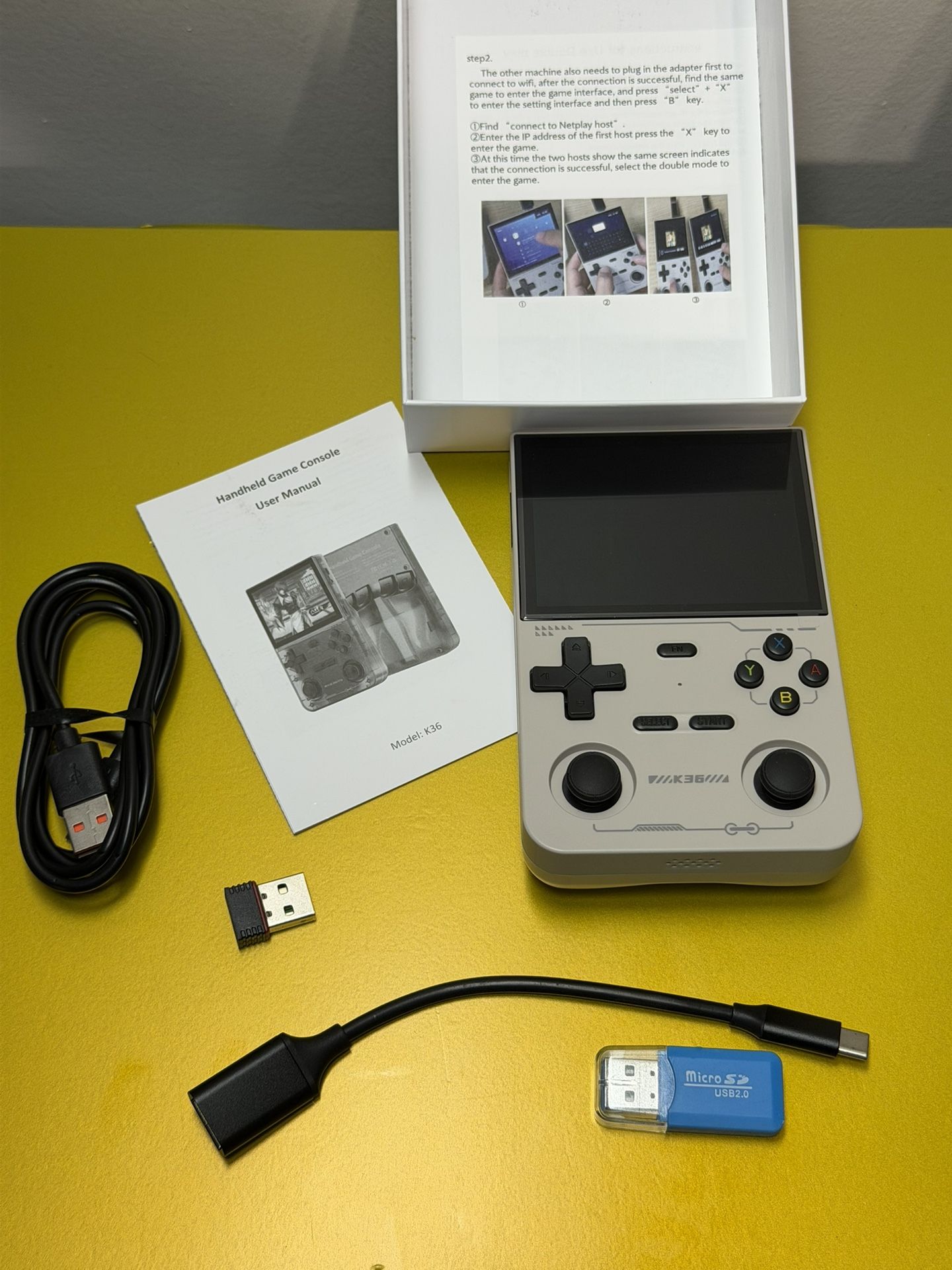 K36 Handheld Retro Game Console 64GB 16545 Games Open Box Tested