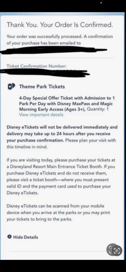Disneyland Tickets  Thumbnail