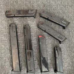 Beretta, Smith & Wesson, Glock 9mm