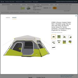 CORE 6 Person Instant Cabin Tent 