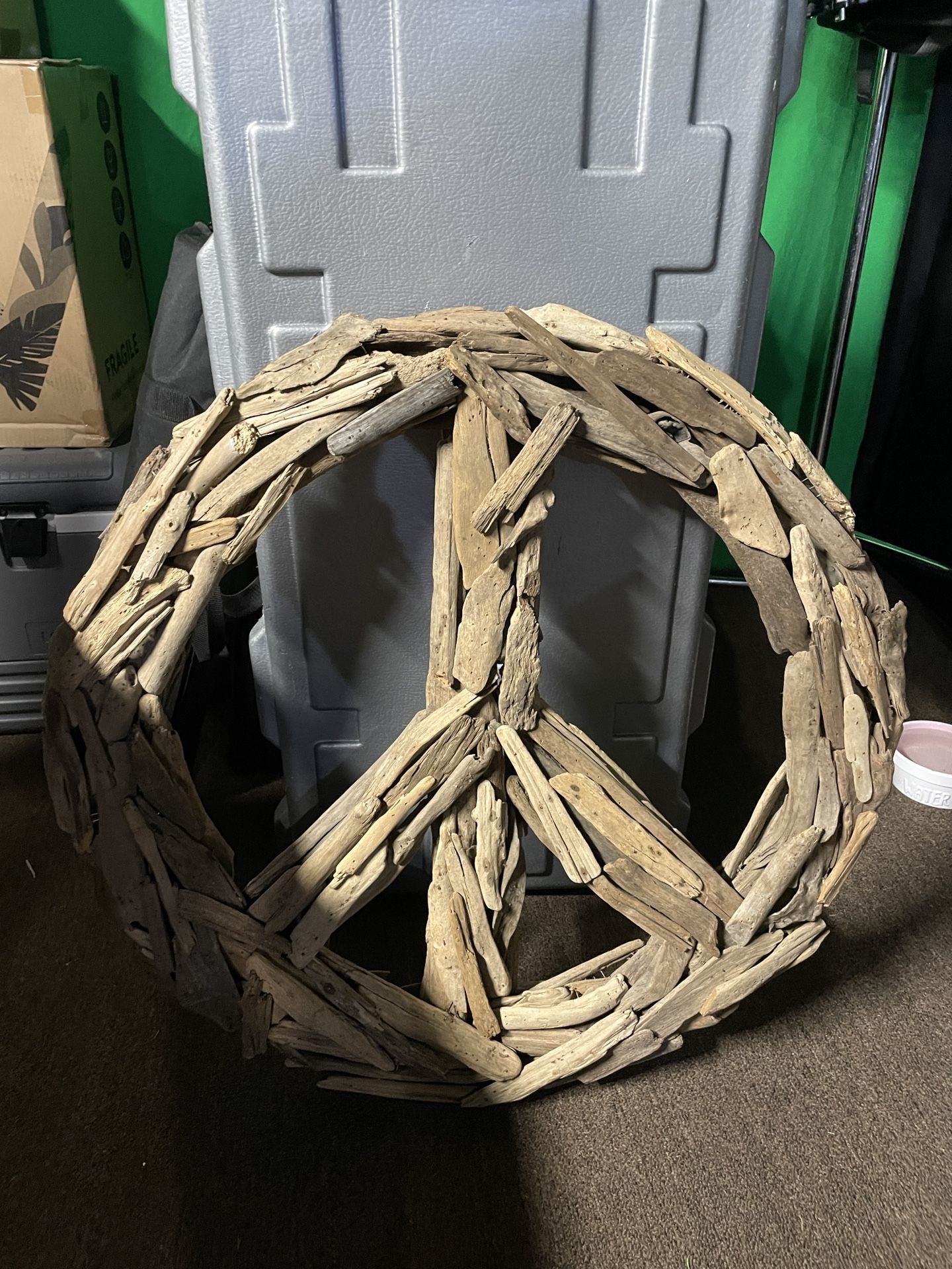 Driftwood Peace Sign