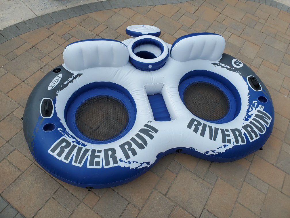 River Rafting Double Tube w/ Cooler