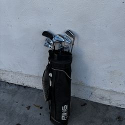 Golf Clubs and Bag