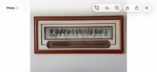 Painting. Art. Horses & arrow.