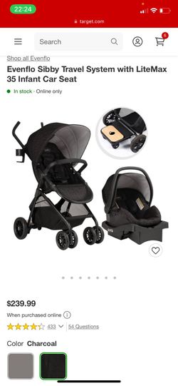 Target evenflo sibby travel system sale