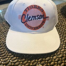 Vintage Clemson Tigers Snapback Hat Sports Specialties Script Wool Blnd Football