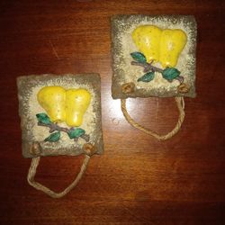 Vintage Set Of Two Pears