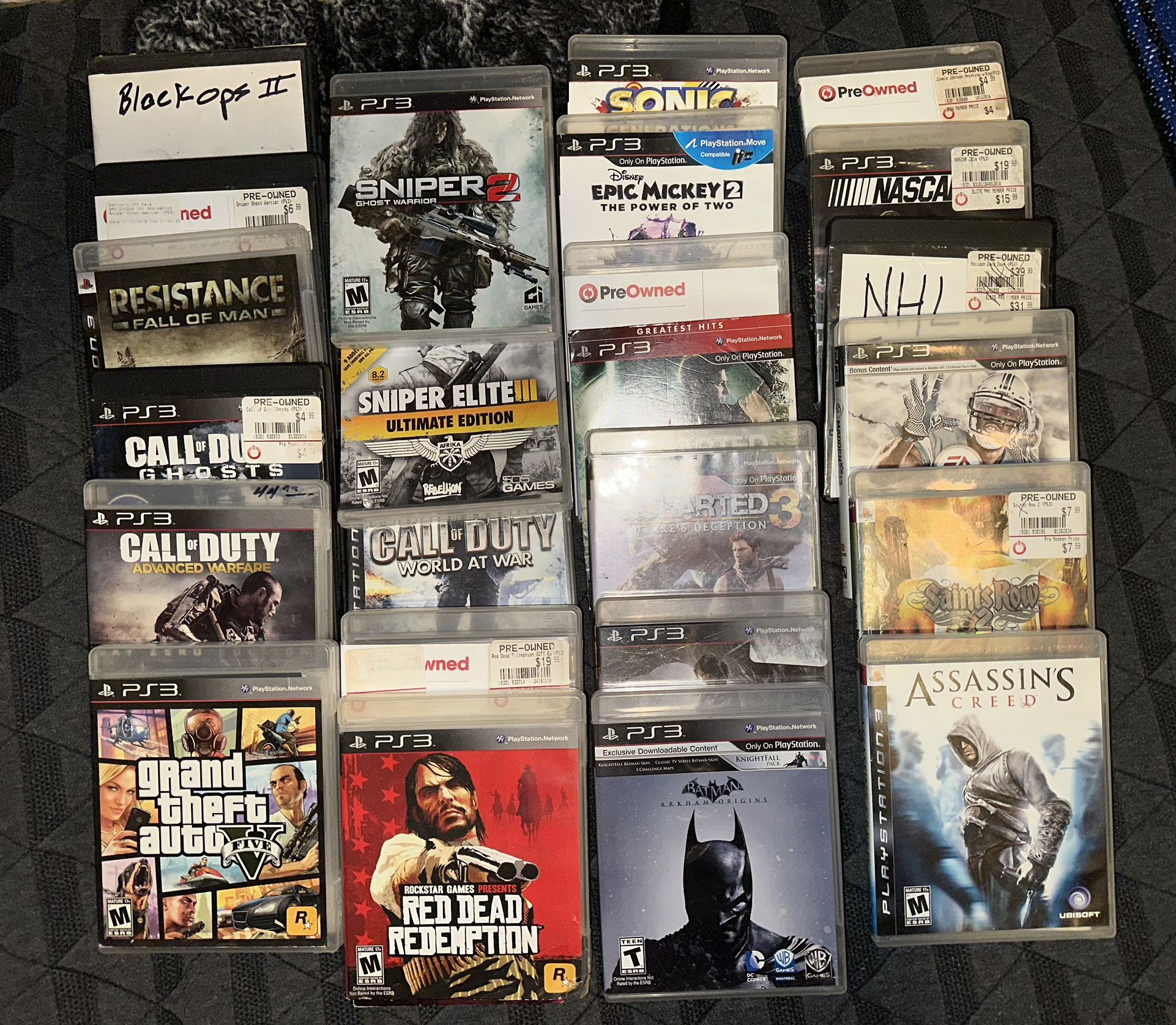 25 PS3 games And Controller
