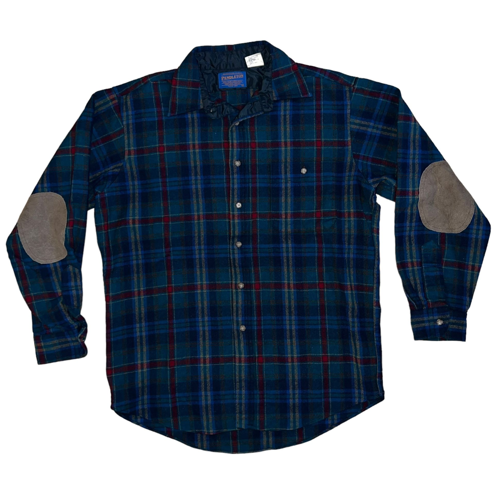 Vintage Pendleton Virgin Wool Flannel Shirt Plaid Men’s M Multicolor Made In USA