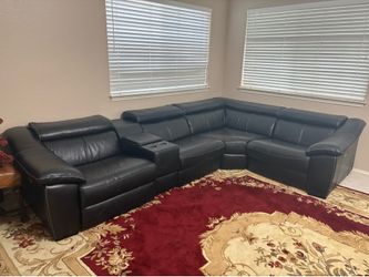 Natuzzi leather sectional