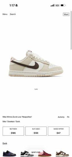 Nike Dunk Low Neapolitan size 6m 4.5 w