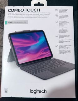 LOGITECH COMBO TOUCH - KB & Trackpad iPad 10th Gen A16 - Oxford Gray - BRAND NEW