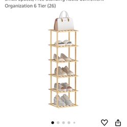 Bamboo stackable shelf storage
