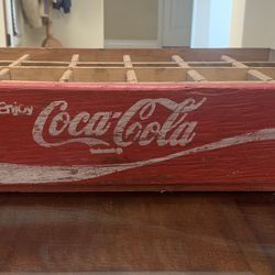 Vintage Coca Cola Sectioned Wooden Crate