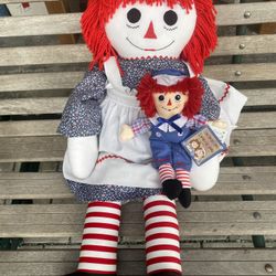 Raggedy Ann & Raggedy Andy Stuffed Dolls Set 