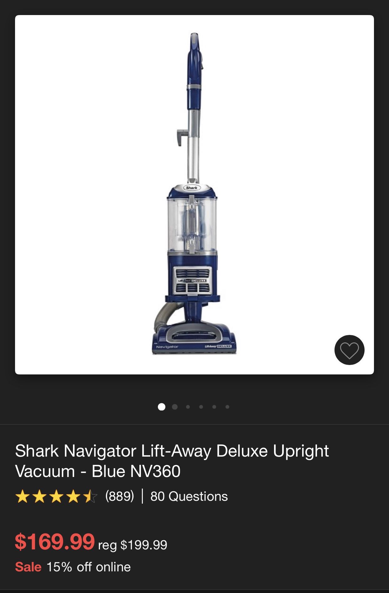 Shark Vacuum Lift-Away (New)