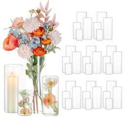 36 set cylinder hurricane vases wedding