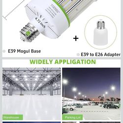 Pack of 2 LED Corn Bulbs, 23,700 Lumens, 5000K — Metal Halide Replacement Bulb