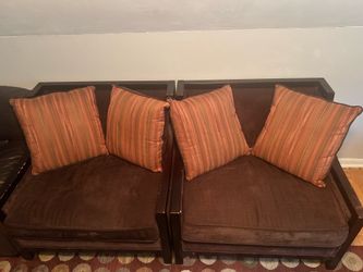 2 Large brown couches