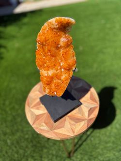 Brazilian Citrine Crystal Cluster on Custom Metal Stand ✨