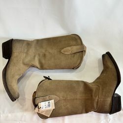 Ariat Memphis Burnt Taupe Suede Western Boots Women’s US 6.5