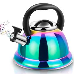 Whistling Tea Kettle 3.5L Stainless Steel Tea Pot with Cool Ergonomic Folding Handle