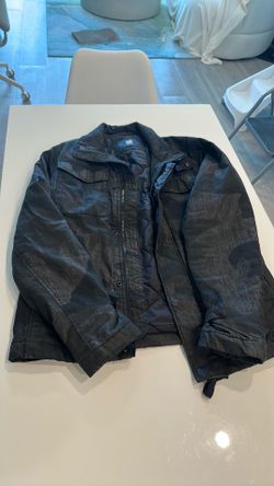 G-Star Raw Black and dark gray camouflage jacket - S