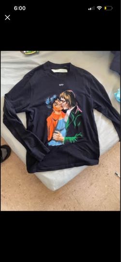 Off-White Black Long Sleeve Graphic Tee