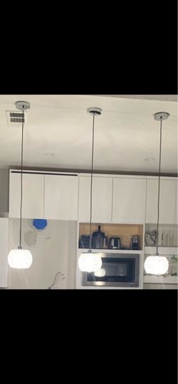 Glass kitchen lights
